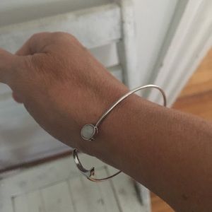 SILVER moon sun silver adjustable bracelet open